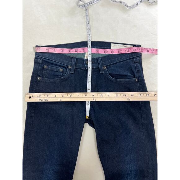 Rag & Bone Skinny Leg Jeans Dark Olive Harrow Blue Women's 27 Capsule Easy Chic - Picture 7 of 8